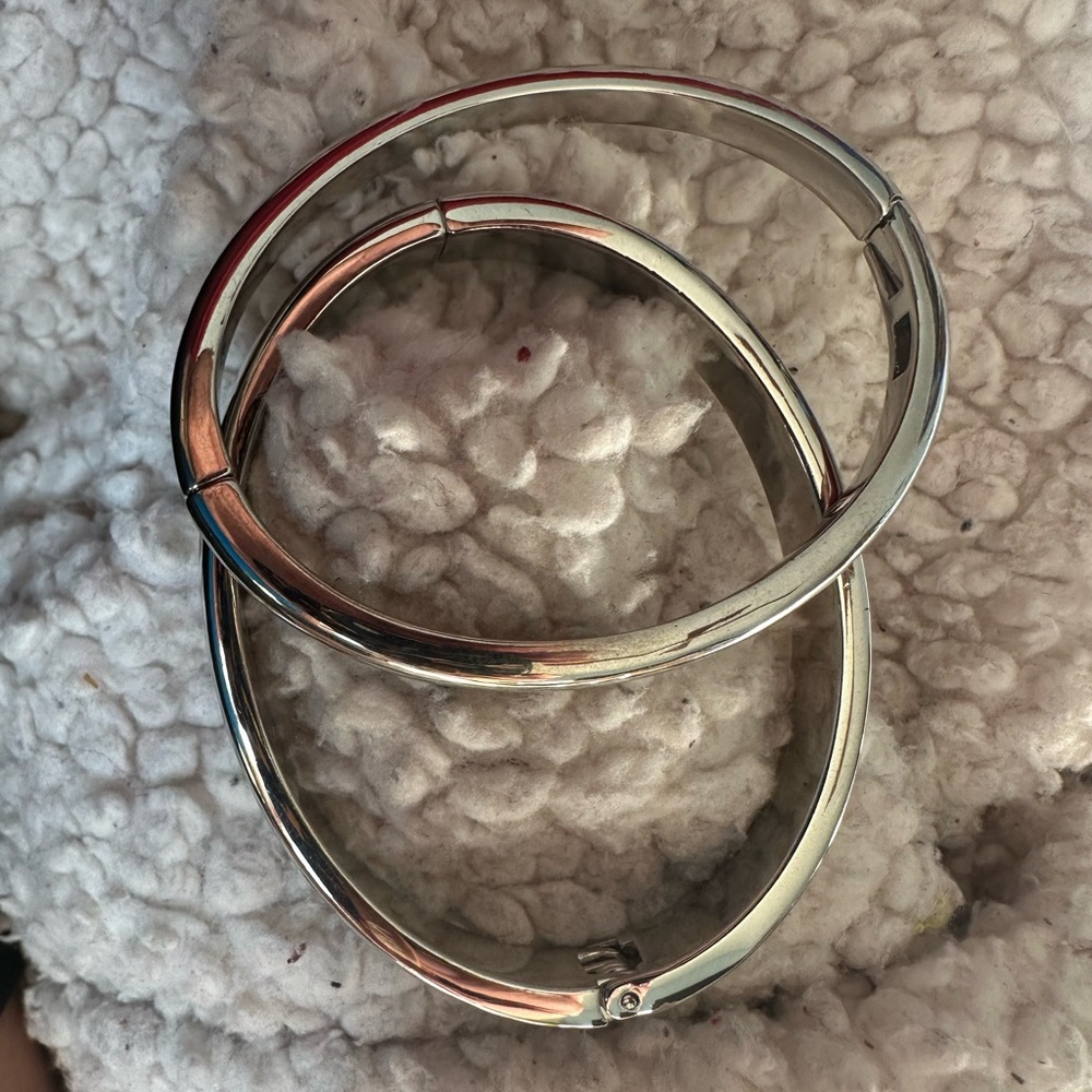 Elegant Baublebar Silver and Gold Bangle Set